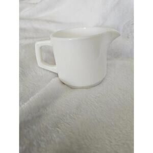 Vintage Arcopal France Restaurant Milk Glass Creamer 2.5" White Jug Pitcher Look